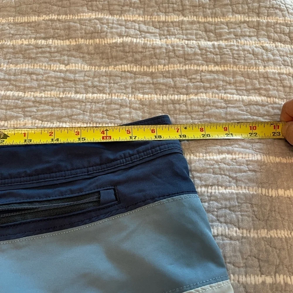 Men's Lands' End swim shorts trunks mesh color block size 36 Like New blue